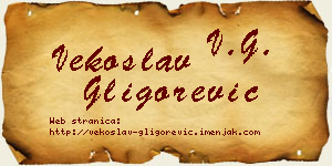 Vekoslav Gligorević vizit kartica
